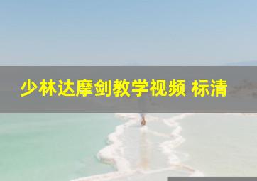 少林达摩剑教学视频 标清